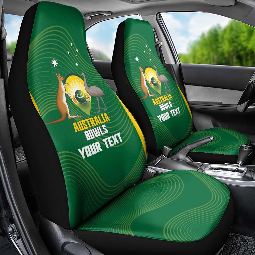 Custom Bowls Australia Car Seat Cover National Color Curve Sporty - Aussie Hoodie