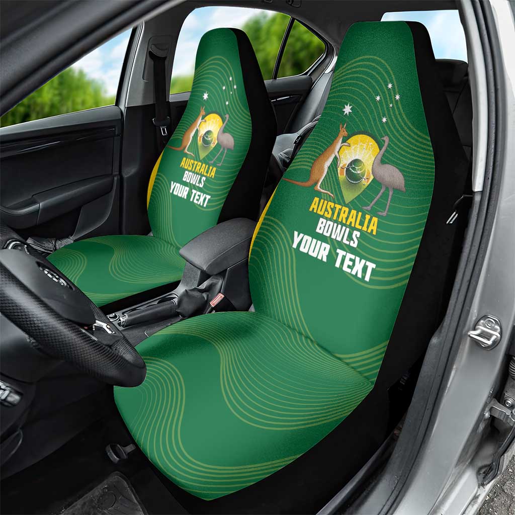 Custom Bowls Australia Car Seat Cover National Color Curve Sporty - Aussie Hoodie
