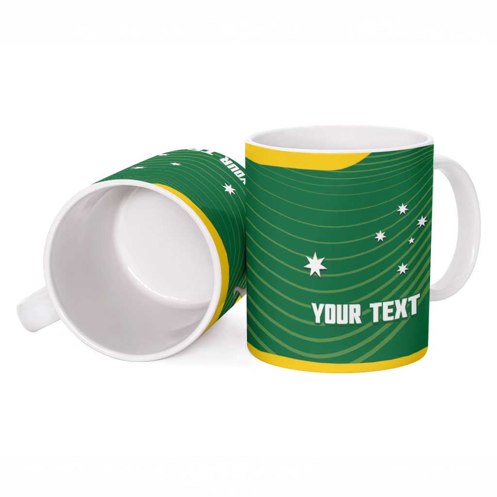 Custom Bowls Australia Ceramic Mug National Color Curve Sporty - Aussie Hoodie