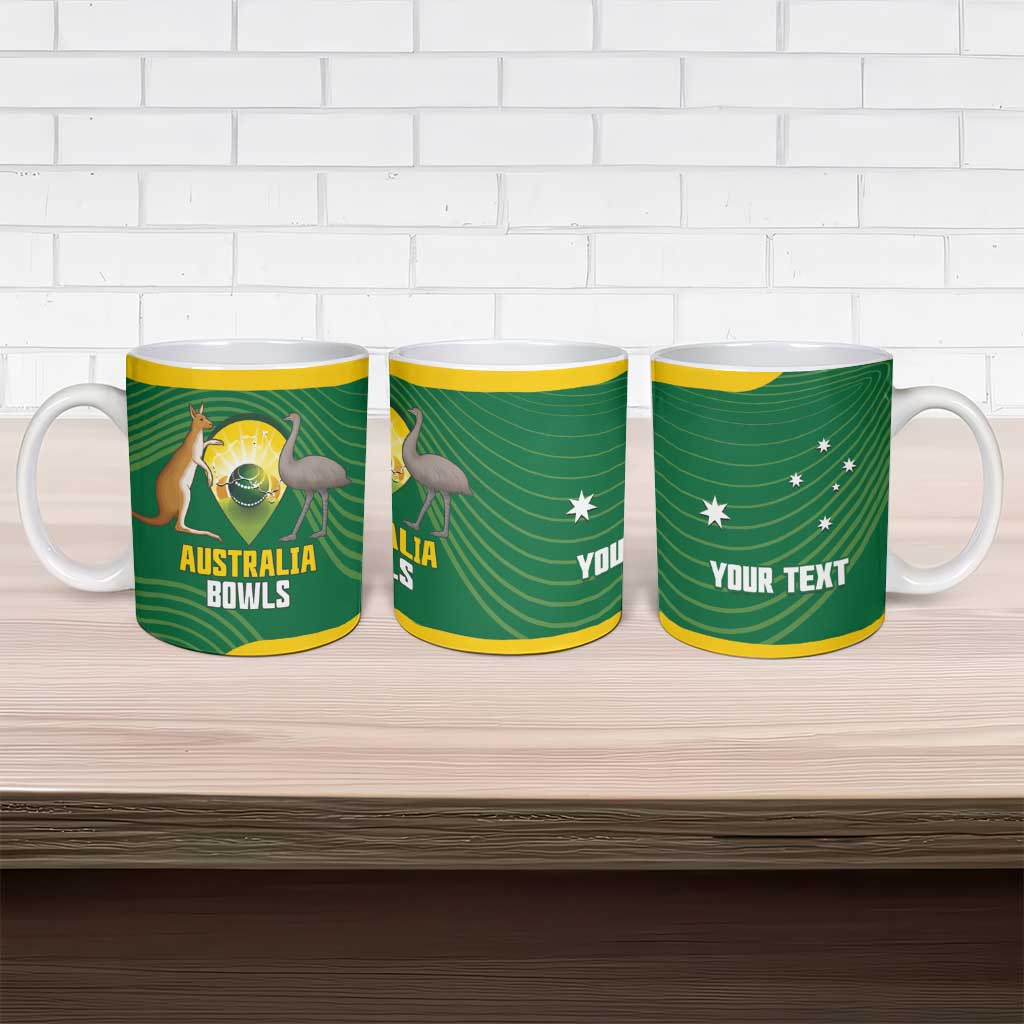 Custom Bowls Australia Ceramic Mug National Color Curve Sporty - Aussie Hoodie