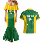 Custom Bowls Australia Couples Matching Mermaid Dress and Hawaiian Shirt National Color Curve Sporty - Aussie Hoodie