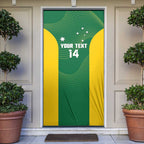 Custom Bowls Australia Door Cover National Color Curve Sporty - Aussie Hoodie