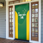 Custom Bowls Australia Door Cover National Color Curve Sporty - Aussie Hoodie