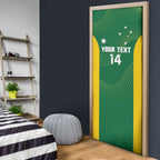 Custom Bowls Australia Door Cover National Color Curve Sporty - Aussie Hoodie