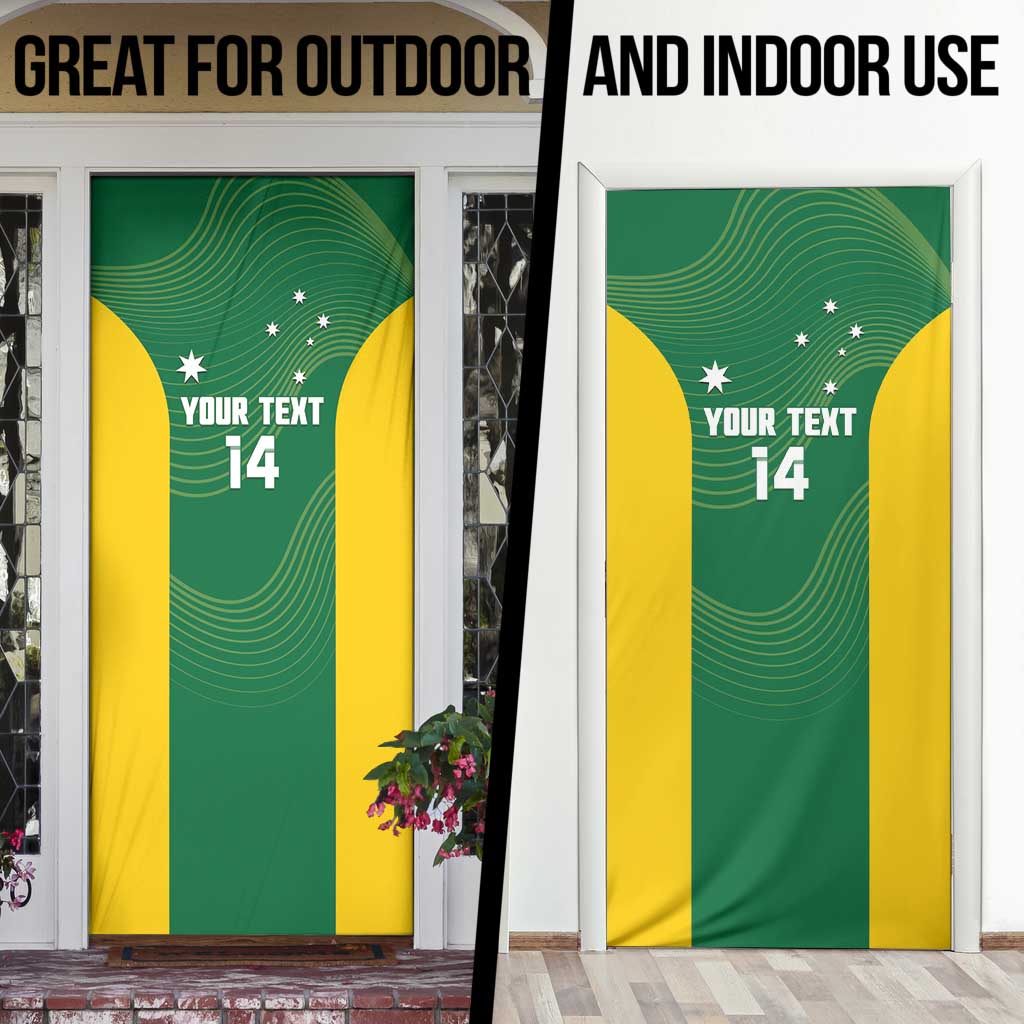 Custom Bowls Australia Door Cover National Color Curve Sporty - Aussie Hoodie