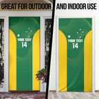 Custom Bowls Australia Door Cover National Color Curve Sporty - Aussie Hoodie
