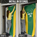 Custom Bowls Australia Door Cover National Color Curve Sporty - Aussie Hoodie