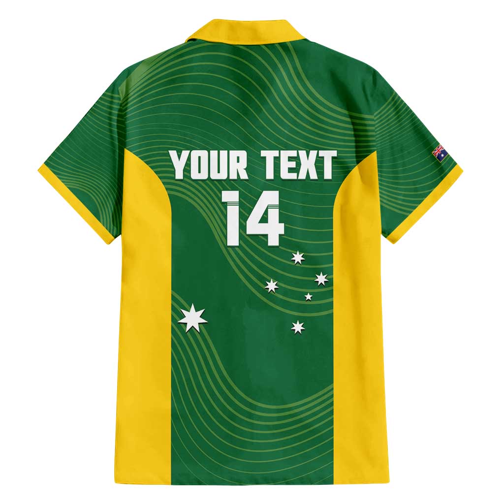 Custom Bowls Australia Family Matching Long Sleeve Bodycon Dress and Hawaiian Shirt National Color Curve Sporty - Aussie Hoodie