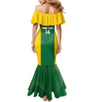Custom Bowls Australia Family Matching Mermaid Dress and Hawaiian Shirt National Color Curve Sporty - Aussie Hoodie