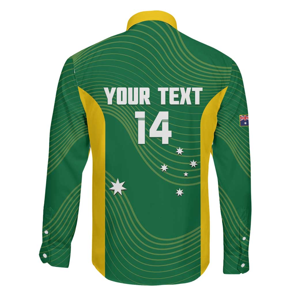 Custom Bowls Australia Family Matching Off The Shoulder Long Sleeve Dress and Hawaiian Shirt National Color Curve Sporty - Aussie Hoodie