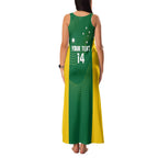 Custom Bowls Australia Family Matching Tank Maxi Dress and Hawaiian Shirt National Color Curve Sporty - Aussie Hoodie