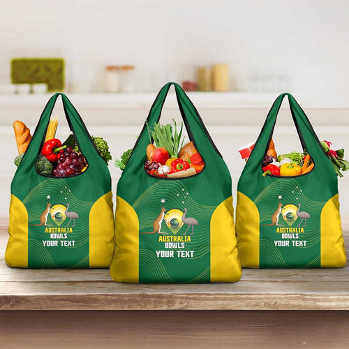 Custom Bowls Australia Grocery Bag National Color Curve Sporty - Aussie Hoodie