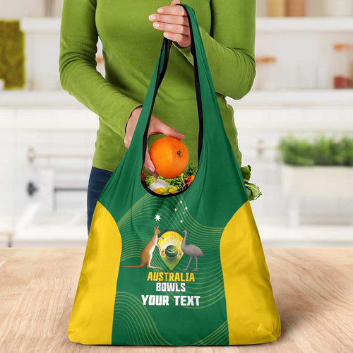 Custom Bowls Australia Grocery Bag National Color Curve Sporty - Aussie Hoodie
