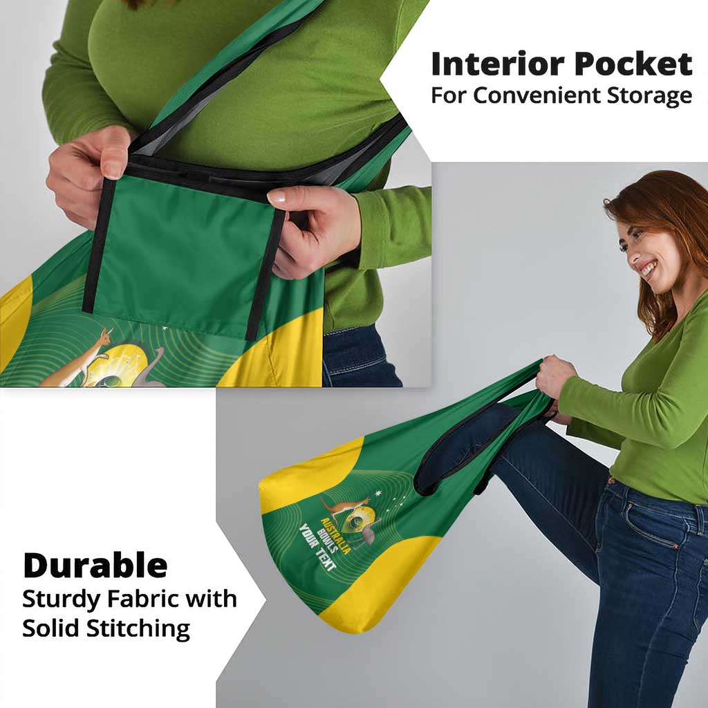 Custom Bowls Australia Grocery Bag National Color Curve Sporty - Aussie Hoodie