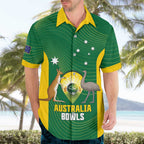 Custom Bowls Australia Hawaiian Shirt National Color Curve Sporty - Aussie Hoodie