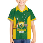 Custom Bowls Australia Hawaiian Shirt National Color Curve Sporty - Aussie Hoodie
