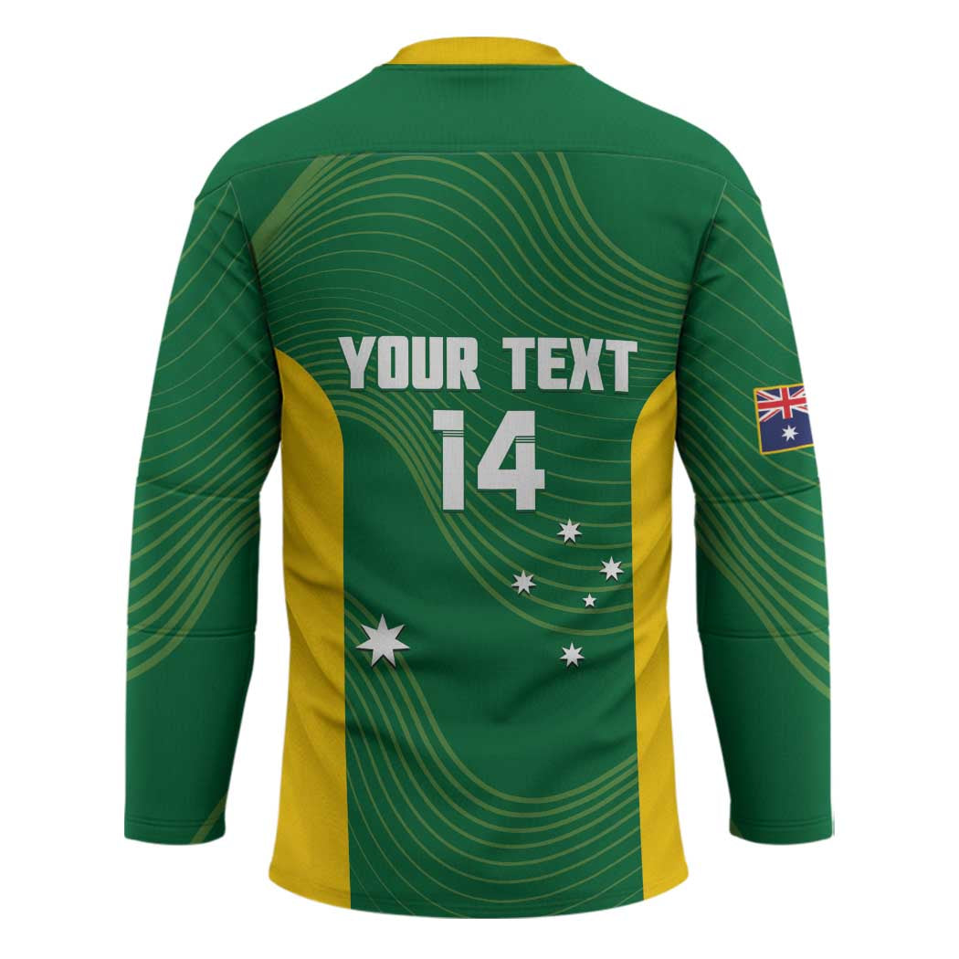 Custom Bowls Australia Hockey Jersey National Color Curve Sporty - Aussie Hoodie