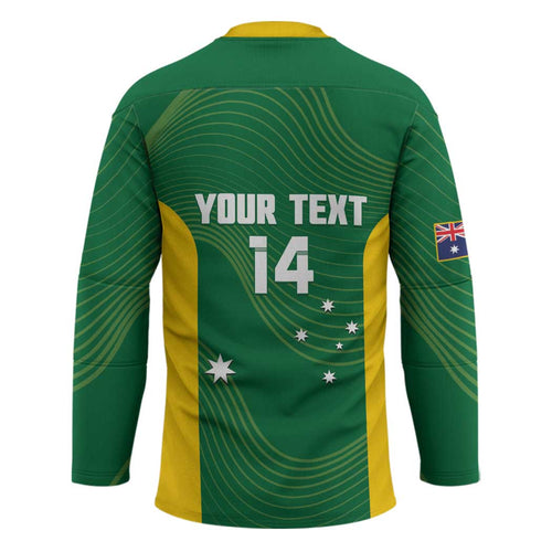 Custom Bowls Australia Hockey Jersey National Color Curve Sporty - Aussie Hoodie