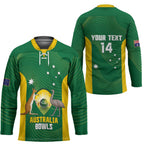 Custom Bowls Australia Hockey Jersey National Color Curve Sporty - Aussie Hoodie