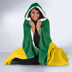 Custom Bowls Australia Hooded Blanket National Color Curve Sporty - Aussie Hoodie