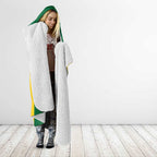 Custom Bowls Australia Hooded Blanket National Color Curve Sporty - Aussie Hoodie