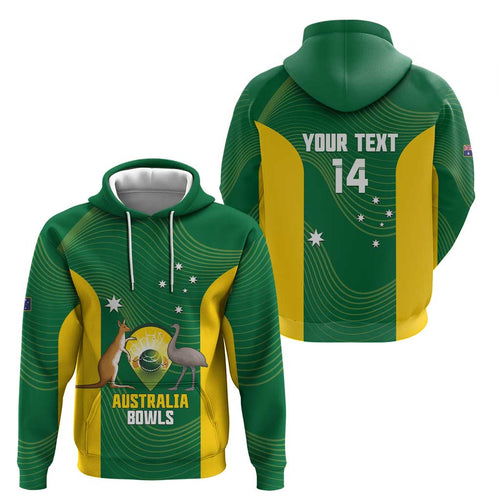 Custom Bowls Australia Hoodie National Color Curve Sporty - Aussie Hoodie