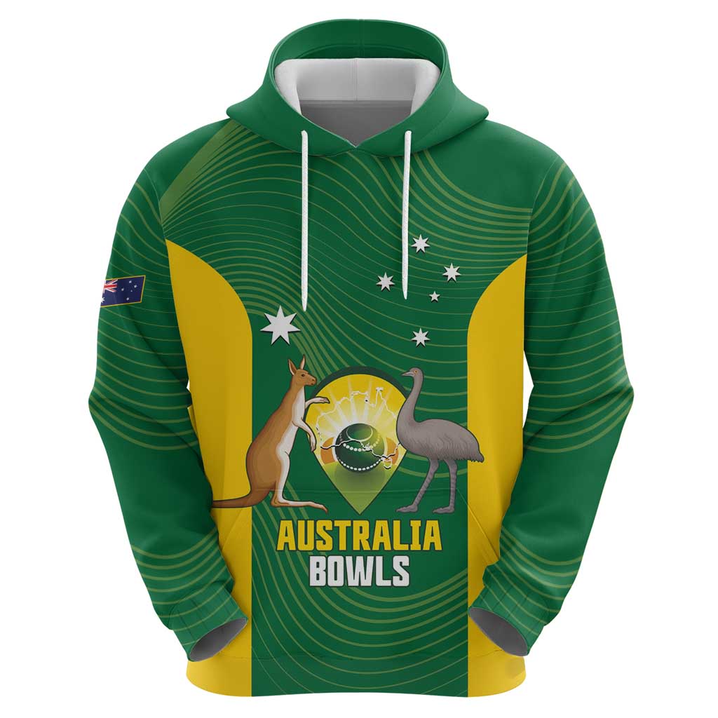 Custom Bowls Australia Hoodie National Color Curve Sporty - Aussie Hoodie