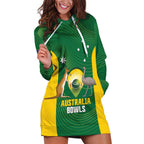 Custom Bowls Australia Hoodie Dress National Color Curve Sporty - Aussie Hoodie