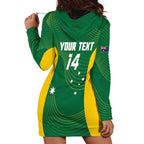 Custom Bowls Australia Hoodie Dress National Color Curve Sporty - Aussie Hoodie