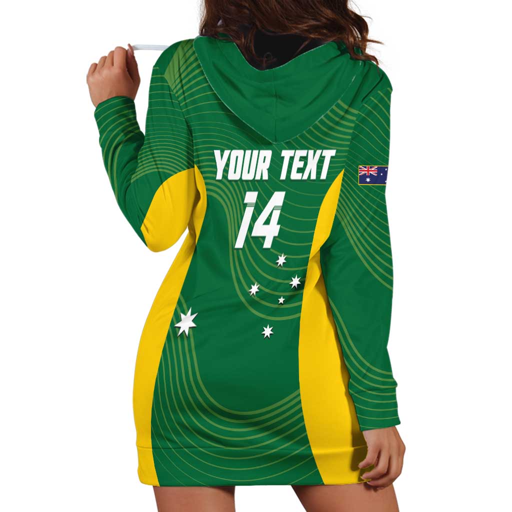 Custom Bowls Australia Hoodie Dress National Color Curve Sporty - Aussie Hoodie