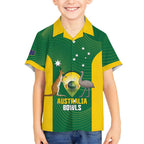 Custom Bowls Australia Kid Hawaiian Shirt National Color Curve Sporty - Aussie Hoodie