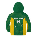 Custom Bowls Australia Kid Hoodie National Color Curve Sporty - Aussie Hoodie