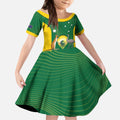 Custom Bowls Australia Kid Short Sleeve Dress National Color Curve Sporty - Aussie Hoodie