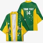 Custom Bowls Australia Kimono National Color Curve Sporty - Aussie Hoodie