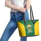 Custom Bowls Australia Leather Tote Bag National Color Curve Sporty - Aussie Hoodie