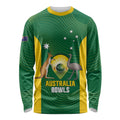Custom Bowls Australia Long Sleeve Shirt National Color Curve Sporty - Aussie Hoodie