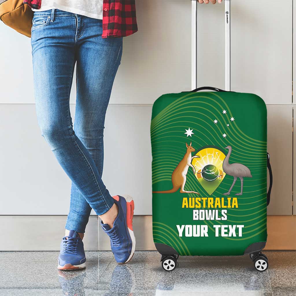 Custom Bowls Australia Luggage Cover National Color Curve Sporty - Aussie Hoodie