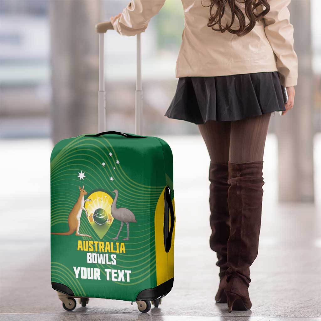 Custom Bowls Australia Luggage Cover National Color Curve Sporty - Aussie Hoodie