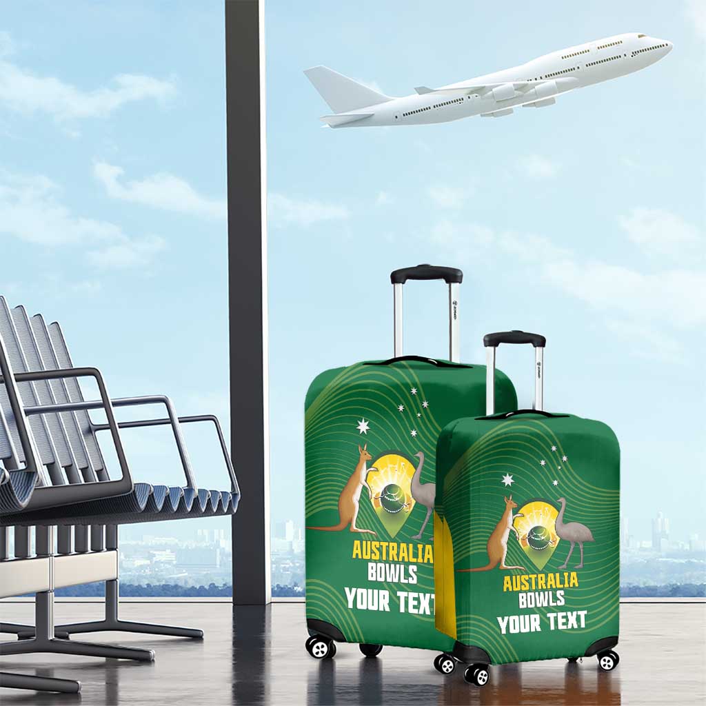 Custom Bowls Australia Luggage Cover National Color Curve Sporty - Aussie Hoodie
