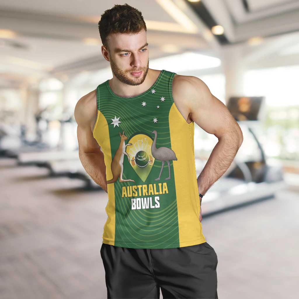 Custom Bowls Australia Men Tank Top National Color Curve Sporty - Aussie Hoodie