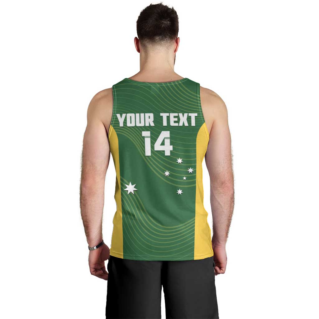 Custom Bowls Australia Men Tank Top National Color Curve Sporty - Aussie Hoodie