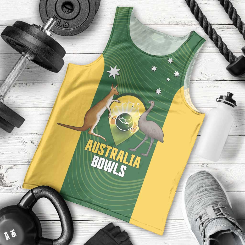 Custom Bowls Australia Men Tank Top National Color Curve Sporty - Aussie Hoodie