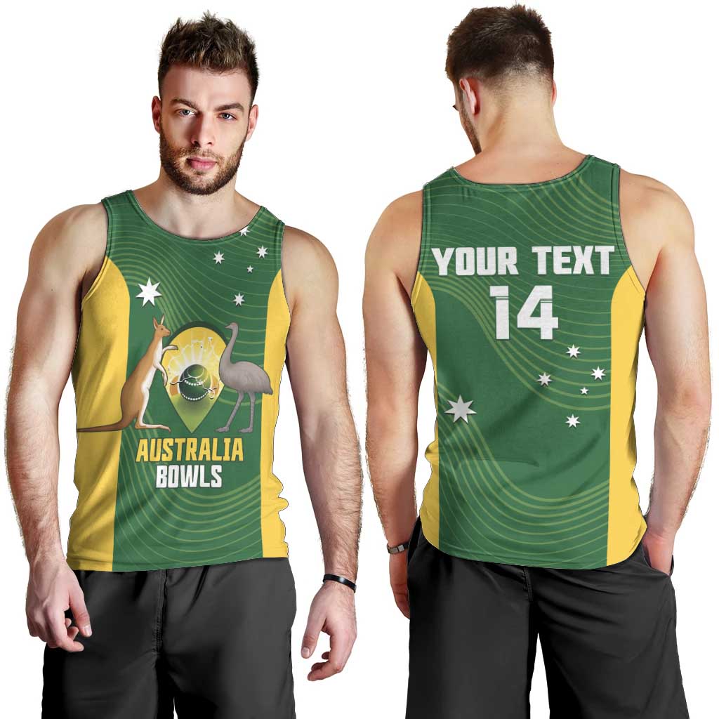Custom Bowls Australia Men Tank Top National Color Curve Sporty - Aussie Hoodie