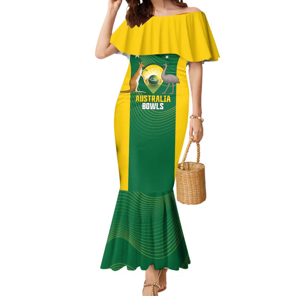 Custom Bowls Australia Mermaid Dress National Color Curve Sporty - Aussie Hoodie