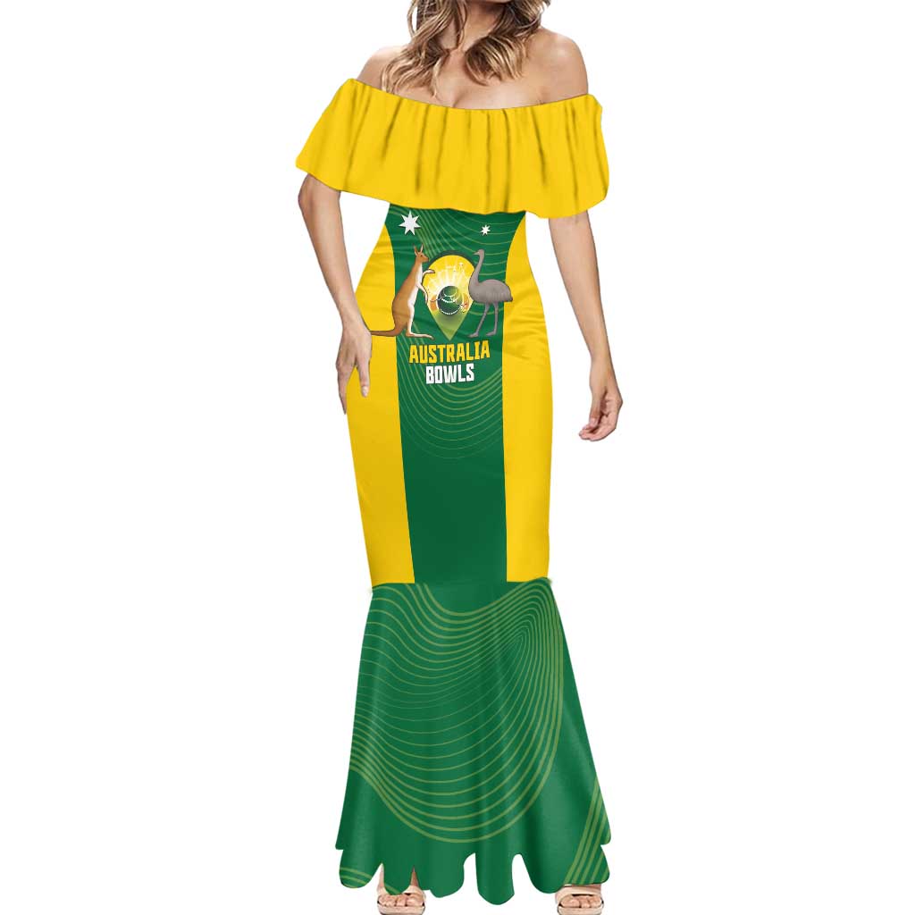 Custom Bowls Australia Mermaid Dress National Color Curve Sporty - Aussie Hoodie