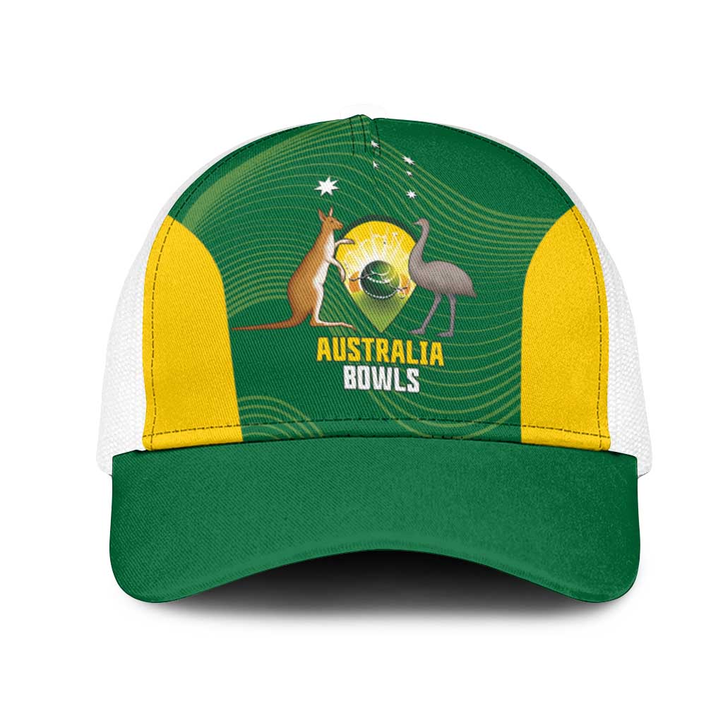 Bowls Australia Mesh Trucker Cap National Color Curve Sporty - Aussie Hoodie