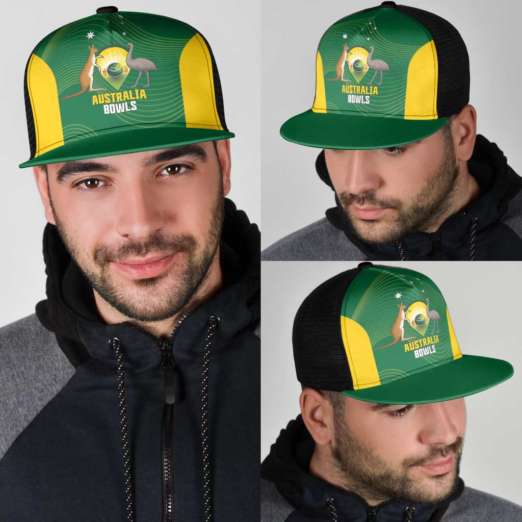 Bowls Australia Mesh Trucker Cap National Color Curve Sporty - Aussie Hoodie