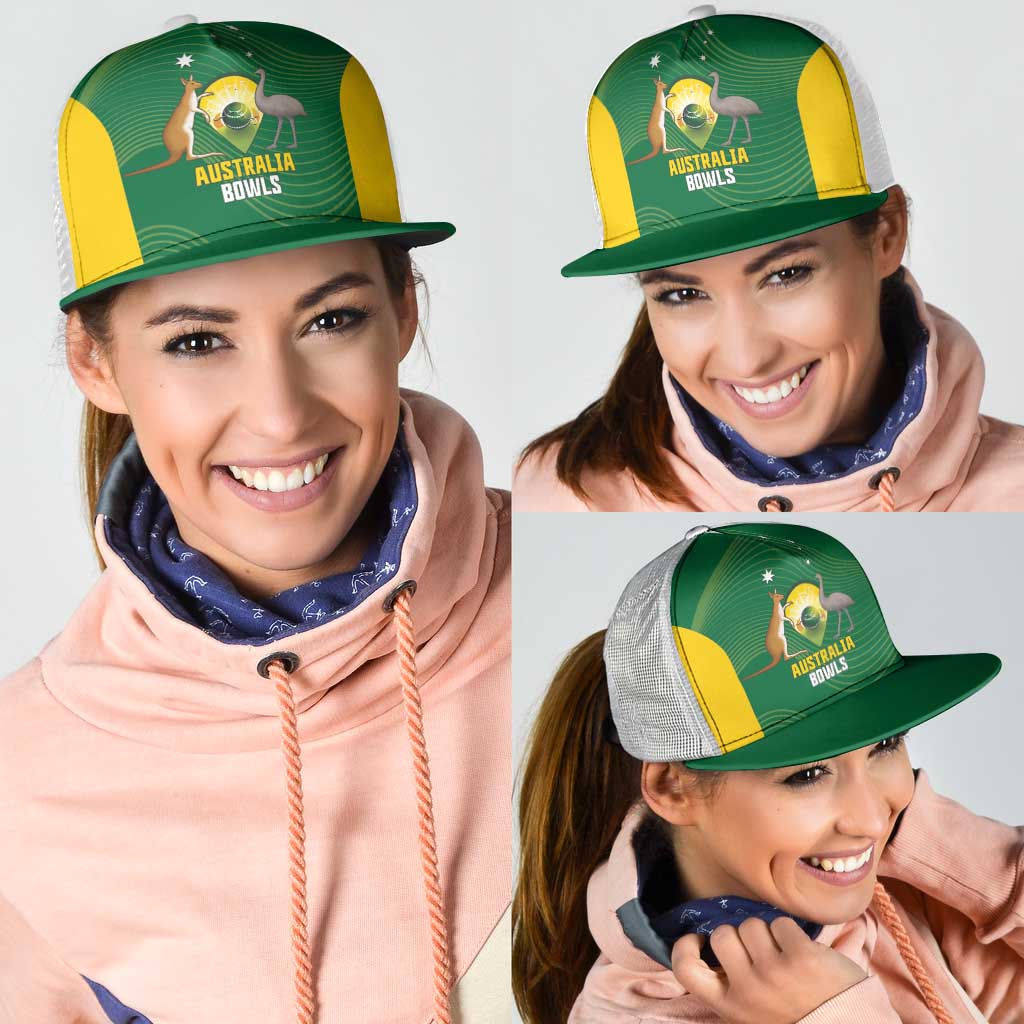 Bowls Australia Mesh Trucker Cap National Color Curve Sporty - Aussie Hoodie