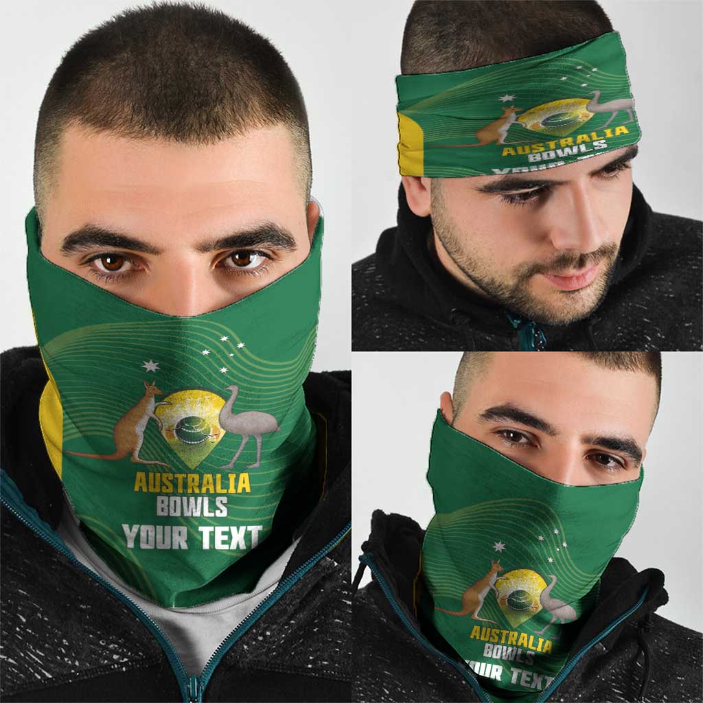 Custom Bowls Australia Neck Gaiter National Color Curve Sporty - Aussie Hoodie