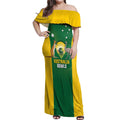Custom Bowls Australia Off Shoulder Maxi Dress National Color Curve Sporty - Aussie Hoodie